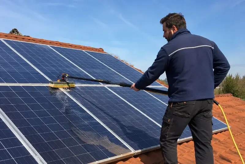Nettoyage et entretien de panneaux solaires à Montreuil-sous-Pérouse
